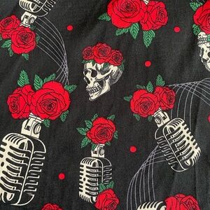 NWT Unique Vintage Royal Monk Skull Rockabilly A-Line Women's Skirt Plus Size 4X